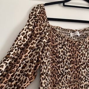 Boutique cinched cheetah dress, size M